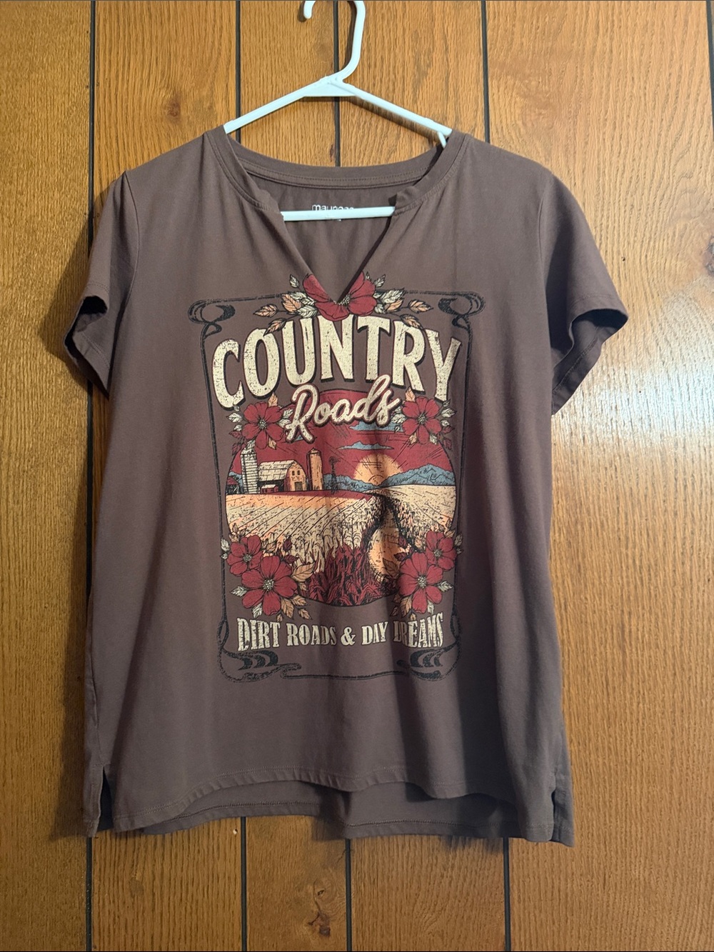Maurices Brown Country Roads Graphic Short Sleeve Tee
